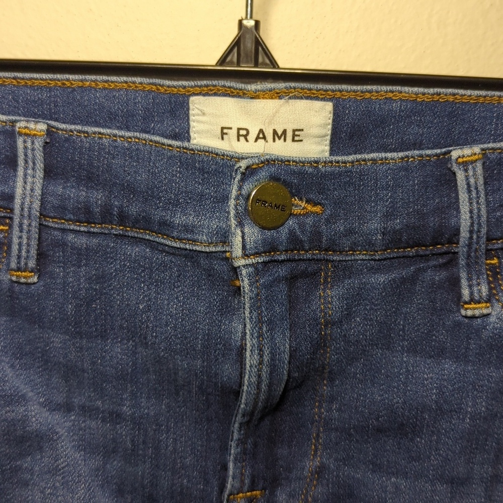 Frame Le Cutoff Denim Shorts Raw Hem Stretch Summer Women's Size 29 - Picture 2 of 6
